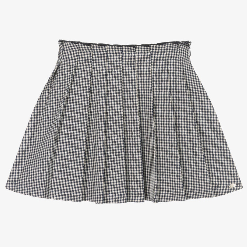 Tartine et Chocolat Black and White Checkered Skirt